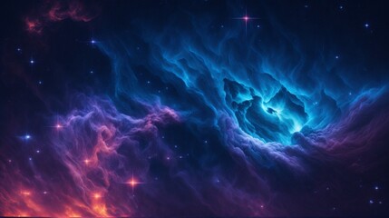 Colorful space galaxy cloud nebula. Stary night cosmos. Universe science astronomy. Supernova background wallpaper - IA générative