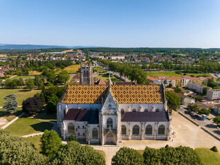 Monastère de Brou à Bourg en Bresse en drone  © Erwan