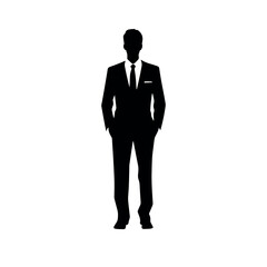 silhouette of a businessman