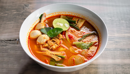 tom yum soup / thailand food / hot and sour soup /Chicken soup