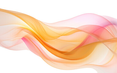 an ethereal blend of pink and orange abstract blooming shape,  generative ai