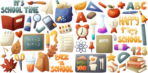 Back to School Essentials Illustration Set