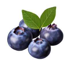 Blueberry isolated. Illustration AI Generative.