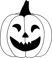 Hallowen jack o'lantern outline