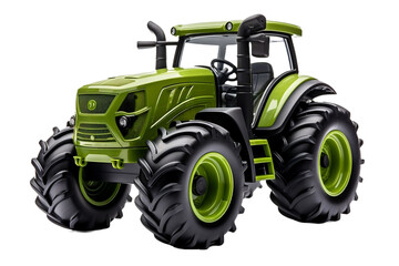 Obraz premium red tractor isolated on white background