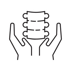 Spine logo template. Spine icon. Physiotherapy related spine icon. Spine health. scoliosis treatment. healthcare concept editable logo.
