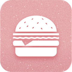 Rose Gold Hamburger Icon
