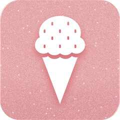 Rose Gold Ice Cream Icon