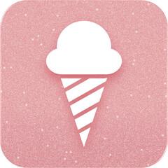 Rose Gold Ice Cream Icon