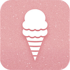 Rose Gold Ice Cream Icon