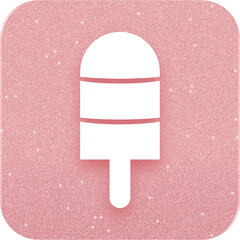 Rose Gold Ice Cream Icon