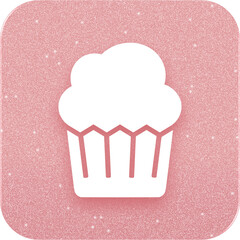 Rose Gold Cupcake Icon