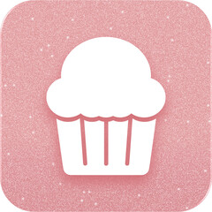 Rose Gold Cupcake Icon