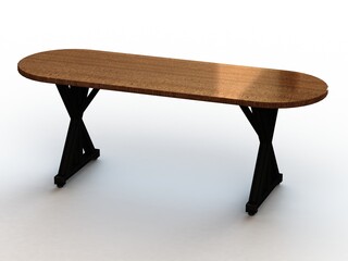 Aluminum X-Frame Table 3D model