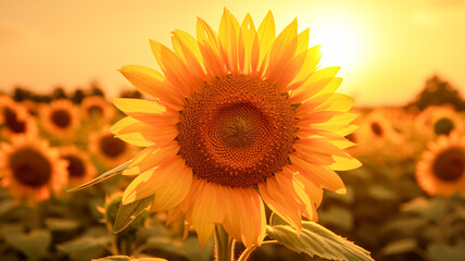 Sunflower in a Field - Generative AI