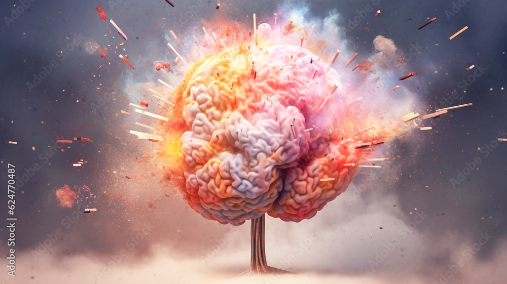 Poster mind-blowing tree: a captivating image enhanced by generative ai