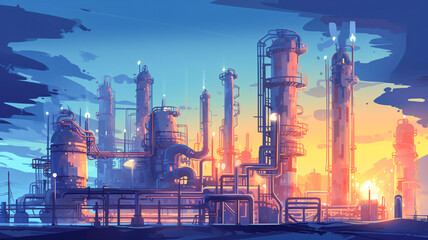 Industrial Pipe Network: A Generative AI Illustration of a Factory's Intricate Piping System