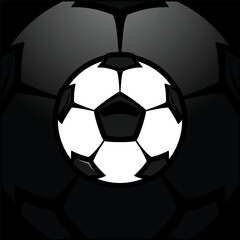 Soccer Football Design Black & white Vector 