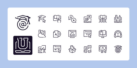E-learning icon set