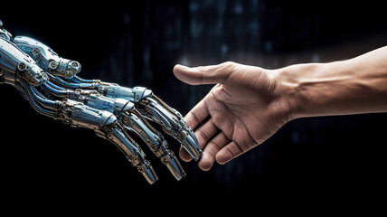 Human Interacting with Robot Hand: A Glimpse into Generative AI