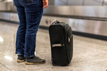 baggage at the baggage claim at an airport