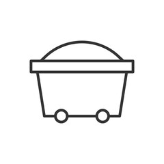 mine trolley icon - Coal mining cart icon