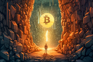 Bitcoin Enthusiast Explores Mysterious Cave with Generative AI