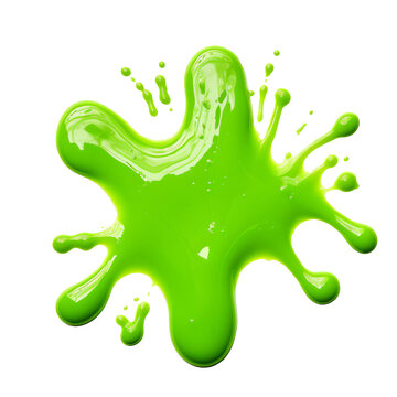 green slime splat. Halloween dripped goo splash