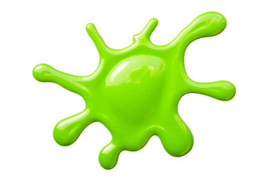 green slime splat. Halloween dripped goo splash