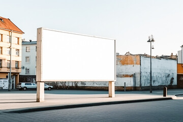 Obraz premium City Roadside Billboard with Generative AI