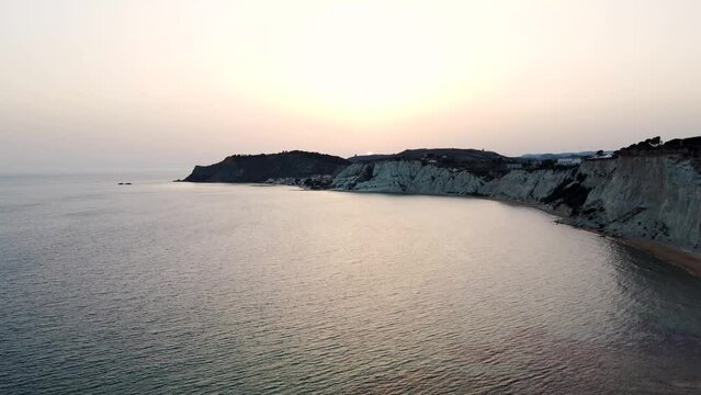 Scala dei turchi sunset in Sicily