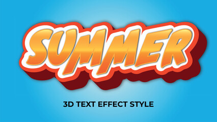 Text Effect Summer Luxury On Blue Background Gradient