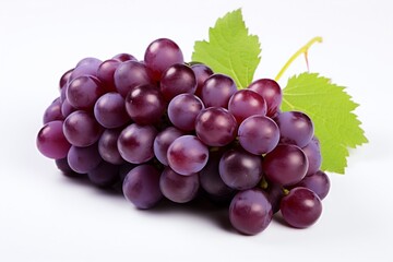 bunch of red grapes isolated