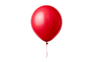 Schilderijen op glas red balloon isolated on white background © Roland