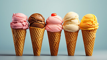ice cream cone HD 8K wallpaper Stock Photographic Image

