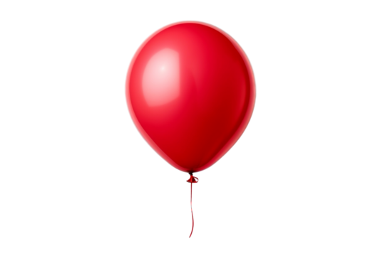 red balloon isolated on white background
