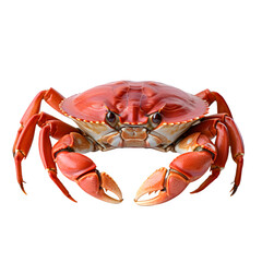 Red crab isolated on white png background