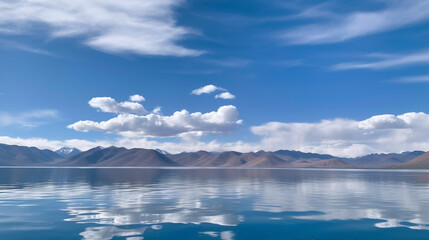 Fototapeta premium lake and mountains HD 8K wallpaper Stock Photographic Image 