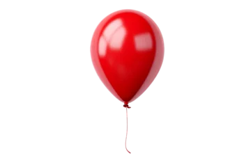 Foto op Plexiglas red balloon isolated on white background © Roland