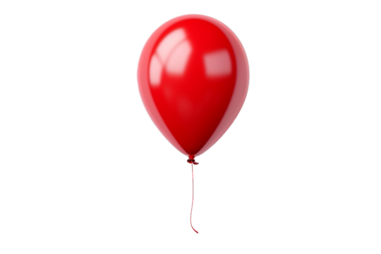 red balloon isolated on white background