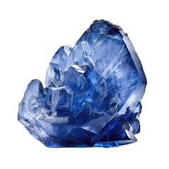 Fototapeta premium Blue Dumortierite Quartz gem isolated on transparent background. Generative AI