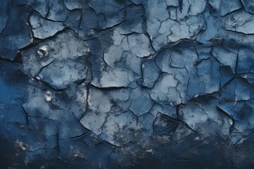 Black Midnight Blue Cracked Wall AI Generated