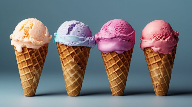 ice cream cone HD 8K wallpaper Stock Photographic Image
