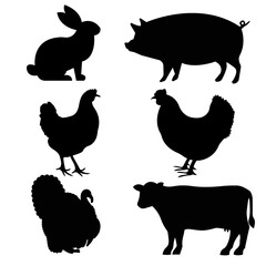 Farm animals vector illustration