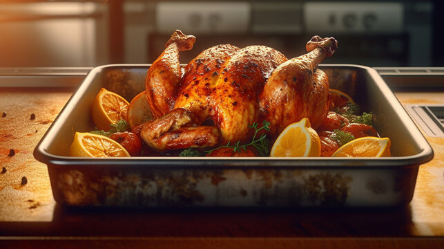 roasted chicken wings HD 8K wallpaper Stock Photographic Image
