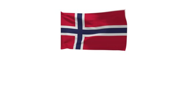3D rendering of the flag of Norway waving in the wind.