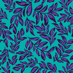 Seamless floral pattern with bright colorful flowers and leaves. Elegant template for fashion prints. Modern floral background. Fashionable folk style. Ethnic style. Boho.