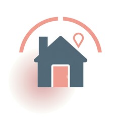 home icon on red background