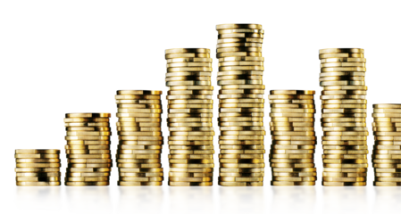 Euro Münzen gestapelt