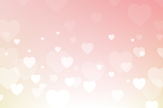 Pink love bokeh heart light background
